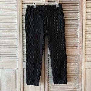 𝅺LORD & TAYLOR Kelly ankle black & white polka dot dress pants size: 10
